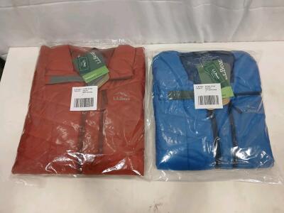 L.L.Bean Men's PrimaLoft Packaway Jacket Size L Red Ochre or Deep Sapphire, New with Tags