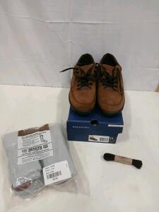 Rockport Eureka K71202 Men's Leather Oxford Shoes 9W Chocolate Wide with Box & Extra Laces