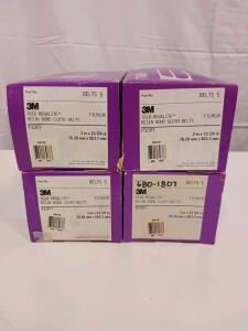 3M 761D Regalite 3" x 23-3/4" P100 Grit Resin Bond Cloth Sanding Belts FILMLOK 20-Pack