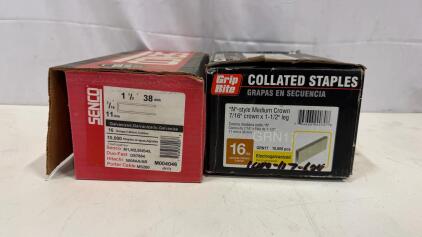 16 Gauge 7/16" Medium Crown Staples 1-1/2" Leg, Senco & Grip-Rite, Open Box, & More