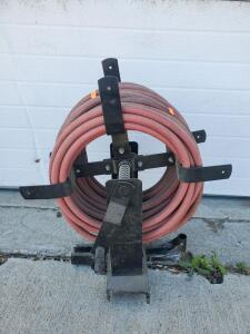 Industrial 3/4" x 50' Manual Retractable Hose Reel with Reinforced Rubber Hose