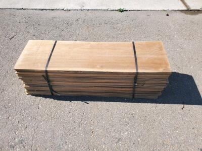 Engineered Rustic Walnut Flooring Planks, TPFL 4.2 OFFSET GLU, 48"x7.5"x0.5", Natural Brown