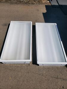 (4) 4-Lamp T8 Recessed Fluorescent Troffer Light Fixture, 48" x 24", 120-277V