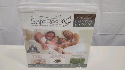 SafeRest Premium Full Mattress Protector, Waterproof, Terry Cloth, 10 Year Warranty, Fitted Style