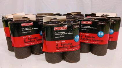 Craftsman 928632 2" Spindle Sanding Sleeves, 50 Grit, 12-Pack, 4.5" Long, Fits Oscillating Sanders