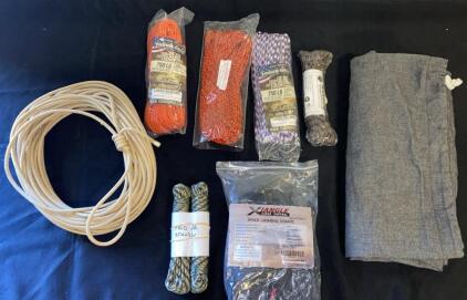 Variety Pack: Tough-Grid 750 lb Paracord, 2 Xiangle Lashing Straps, Utility Rope, Blanket, More ( Y )