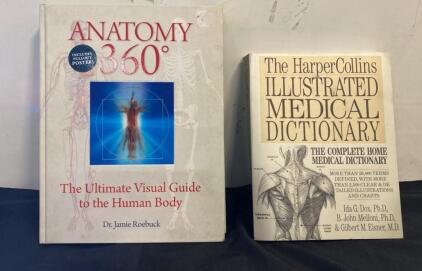 Anatomy 360&deg; and The HarperCollins Illustrated Medical Dictionary Reference Books ( V )