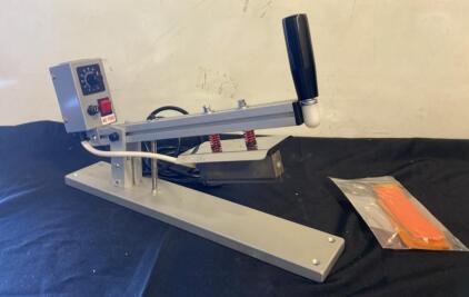 Sheffield H-5 Manual Impulse Heat Sealer, 12" Seal Length, 110V, Adjustable Timer, SN 009215 ( Powers On ) ( Y )