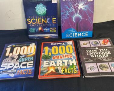 Lot of 5 Illustrated Science/Space Books: Smithsonian, Discovery, Kingfisher, DK, Hardcover Set ( V )