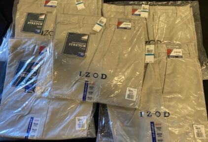 (5) IZOD Performance Stretch Sportflex Straight Fit Men's Dress Pants, 36W x 29L, Warm Pearl ( x )