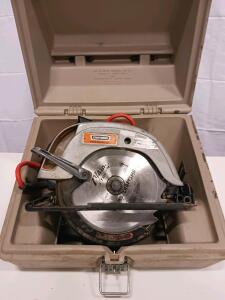 Craftsman Commercial 7-1/4" Circular Saw with Case, Corded Electric, 120V, Vintage USA (R-11) Tested