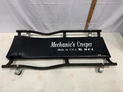 REL Mechanic's Creeper, 40" Length, 6 Casters, Made in USA (R-8)