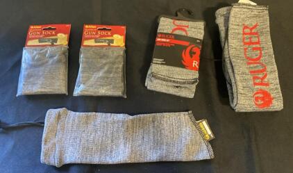 Allen & Ruger Gun Socks, Handgun 14" & Rifle 52", Silicone Treated, Drawstring Closures, 4 Total ( X )