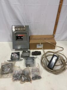 Square D QO Load Center QOB-16L100, 16 Circuits, 100A, 120/240V, Main Lug, w/ Junction Boxes & Hardware (r-8)