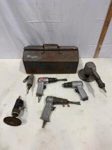 Campbell Hausfeld Air Hammer Lot, 5 Pneumatic Tools w/ Toolbox, Model 20700 Included (R-8)