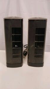 (2) Compact Tower Air Purifier with HEPA Filter and Dual Controls (R-9)