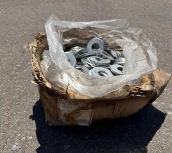 USS 7/8" Flat Washers, Zinc Plated, Steel, 500 pcs bulk box, Made in China, 50 lbs Net Weight