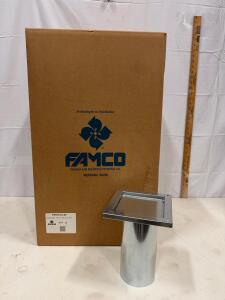 FAMCO FWV4-8.25 Flush Wall Vent with Damper, 4" Diameter, Zinc-Aluminum Construction (Sp-8)