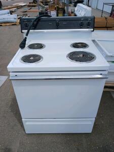 Hotpoint Freestanding Electric Range 4 Coil Burners, White, Standard Oven, 30" Wide
