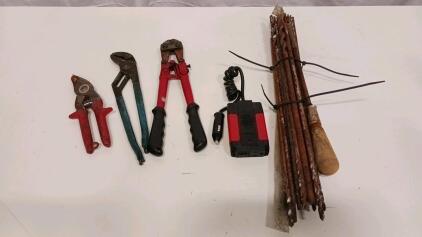 Mixed Lot: Bolt Cutter, Channel-Lock Pliers, Pruning Shears, Masonry Drill Bits, Auto Inverter (Sp-9)
