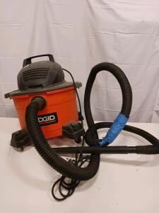 RIDGID 12 Gallon Wet/Dry Shop Vacuum, 5.0 Peak HP, 7 ft Hose, Orange/Black, Hose Repair