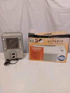 IonicPro PurePro Air Purifier, 900 sq ft Coverage, Filter-Free, Boxed & Titan 1300W Vintage Heater