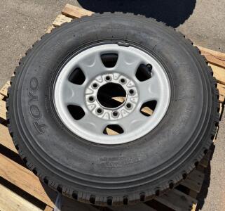 Toyo M-55 LT265/75R16 Tire on 16" Steel 8-Lug Wheel, Load Range E, Snow & Traction Rated