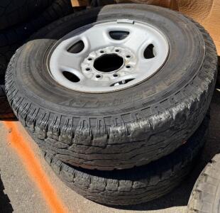16" Steel Wheels with Wild Country LT245/75R16 Tires, 8-Lug, Load Range E &ndash; Heavy Duty Truck/SUV