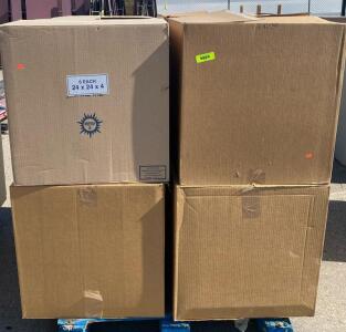 Pallet of Commercial HVAC Air Filters MERV 8, 24"x24"x4", 4 Boxes, 24 Total, 6 per Box
