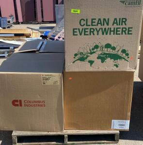 Pallet of Columbus Industries High Capacity 24x24x4 Air Filters, MERV 13, Box of 6, P4H13-2424