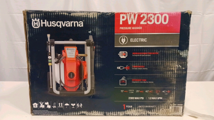 Husqvarna PW 2300 Electric Pressure Washer, 2300 PSI, 1.2 GPM, 25ft Hose, Turbo & Soap Nozzles ( sp-16)