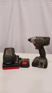 PORTER-CABLE PC18ID 18V Cordless Impact Driver Kit with 2 Batteries and Charger (Tuna))