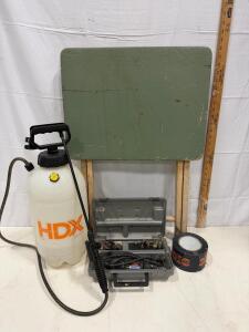 Dremel MultiPro Rotary Tool Kit, HDX 2 Gallon Pump Sprayer, Eberstock Tape, Small Wood Table (sp-7)