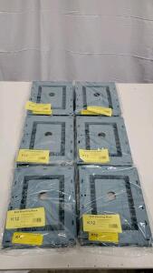 Norandex Split Mounting Block NX38050501K12, Grey, Vinyl, 6 Pieces (Sp-14)