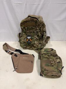 Condor Convoy Outdoor Pack Multicam 22L, Virtus MOLLE Utility Pouch, Waterfly Sling Bag Bundle