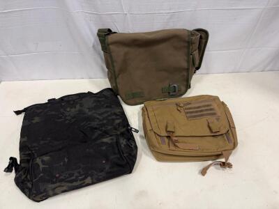 First Tactical Summit Side Satchel Coyote, Tactical Messenger Bags Brown/Green & Black Camo