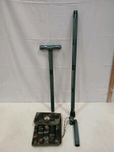 Wild Adventure Modular Survival Tactical Shovel Set, 37.8in, Aluminum Alloy, Compass, Camo Pouch