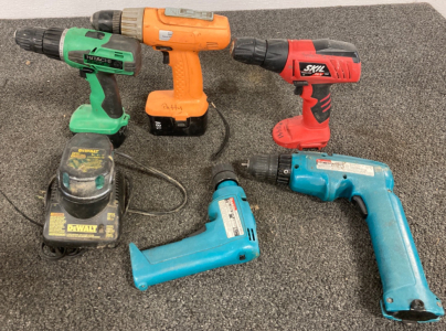 Makita, Hitachi, Skil, Chicago Electric Drill, & DeWalt Battery Charger