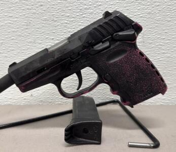 SCCY CPX-1 9mm Pistol, Pink/Black, DA/SA, 10+1 Capacity, 3.1" Barrel, Manual Safety, #705650