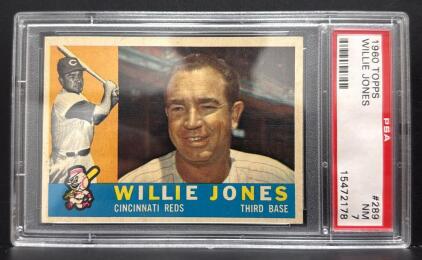 1960 Topps #289 Willie Jones Cincinnati Reds PSA 7 NM Vintage Baseball Card - Serial 15472178