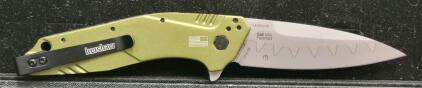 Kershaw 1812OLCB Link CPM D2 SpeedSafe Assisted Open Olive Green Aluminum Combo Edge USA Knife