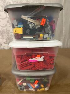LEGO Bulk Lot: Approx. 3,000-6,000 Pieces, Multi-Color, Includes Technic Elements