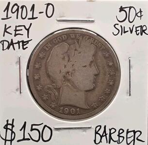 1901-O G Details Key Date Barber Silver Half Dollar