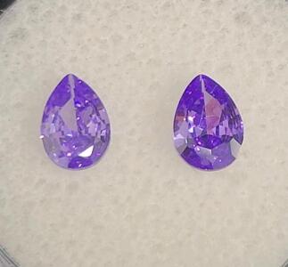2.10ct Natural Faceted Purple Tanzanite Pear Cut Gemstones