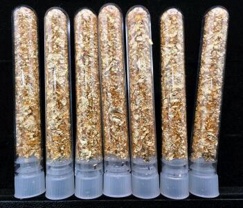 (7) Bottles of Gold Flake/Leaf Gold