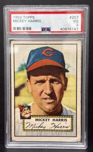 1952 Topps Mickey Harris #207 PSA 3 VG Cleveland Indians Pitcher Vintage Baseball Card