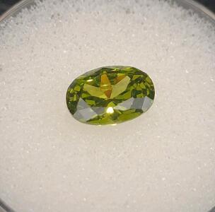 1.90ct Natural Olive Green Peridot Oval Cut Faceted Gemstone