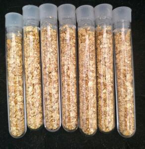 (7) Bottles of Gold Flake/Leaf Gold