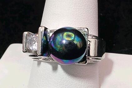 Size 10 Black Pearl Ring