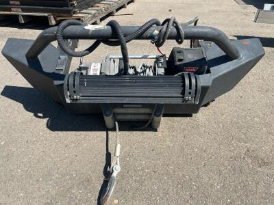 WARN M12 12,000 lb Electric Winch with Heavy-Duty Bumper Assembly
